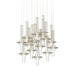 Wonder Glass Globe Suspension Lamp – Gold & Black Multi-Head