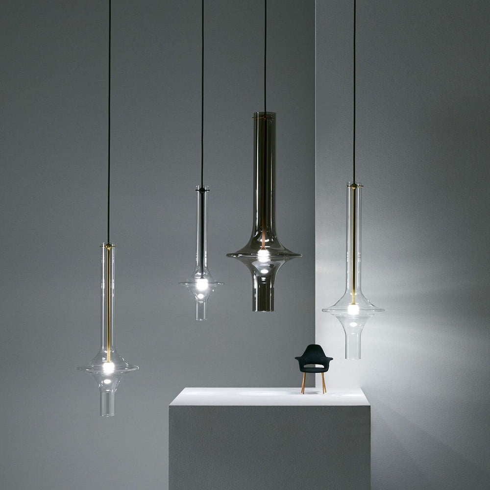 Wonder Glass Globe Suspension Lamp – Gold & Black Multi-Head