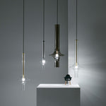 Wonder Glass Globe Suspension Lamp – Gold & Black Multi-Head