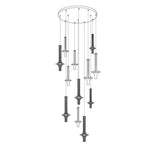 Wonder Glass Globe Suspension Lamp – Gold & Black Multi-Head