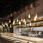 Wood Ring Hanging Chandelier – Natural Multi-Light