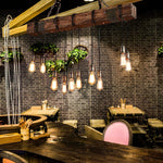 Wood Ring Hanging Chandelier – Natural Multi-Light