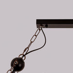 Wood Ring Hanging Chandelier – Natural Multi-Light