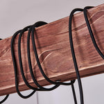 Wood Ring Hanging Chandelier – Natural Multi-Light