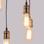 Wood Ring Hanging Chandelier – Natural Multi-Light