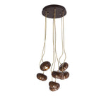 Wood Pumpkin Cluster Chandelier