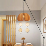 Wooden Pumpkin Swag Lights