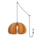 Wooden Pumpkin Swag Lights