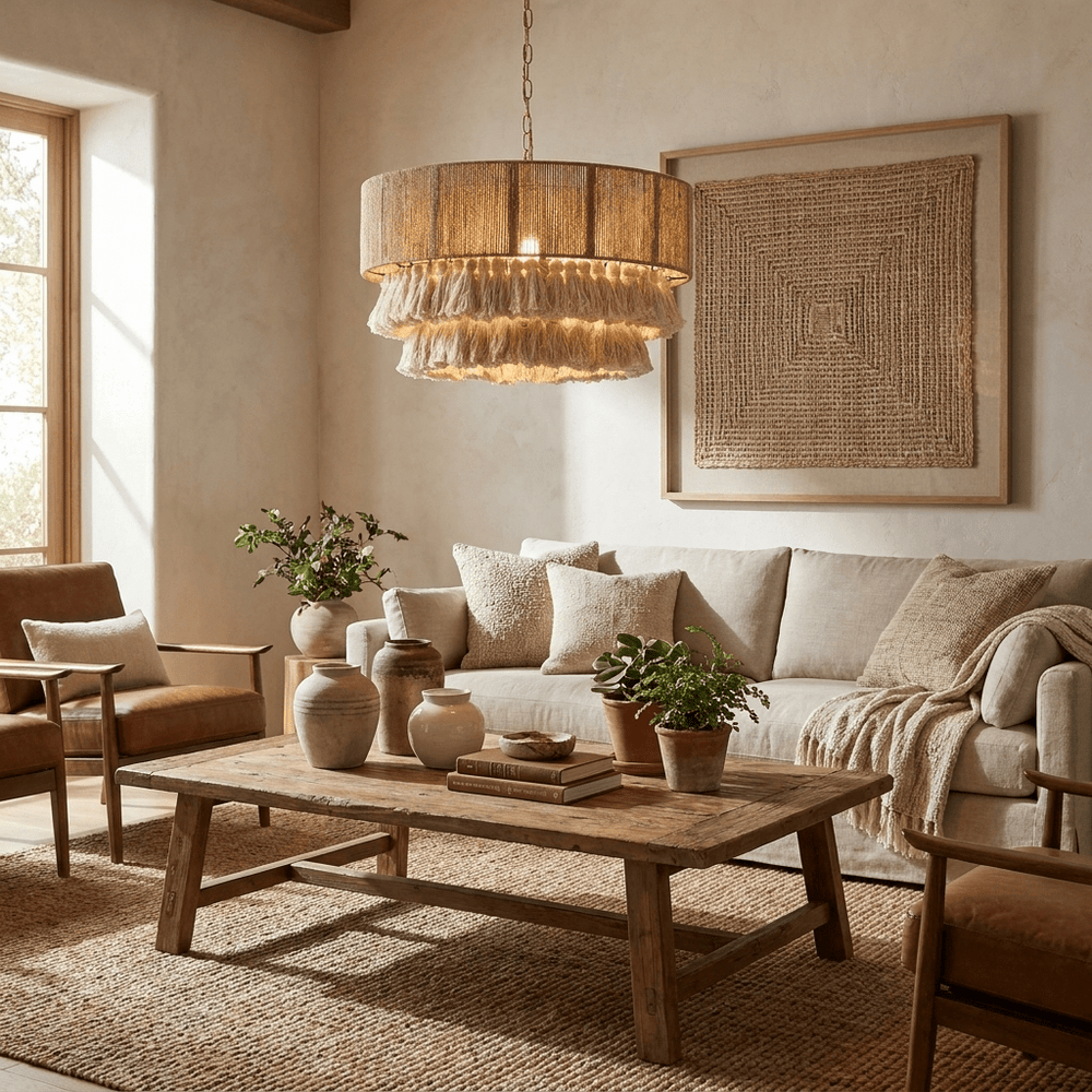 Woven Jute Pendant Lamp