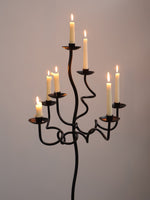 Hand Forged Iron Floor Candelabra