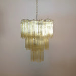 Yellow Glass Tube Chandelier