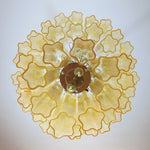 Yellow Glass Tube Chandelier