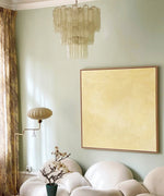 Yellow Glass Tube Chandelier