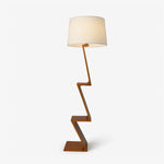 Zigzag Solid Wood Floor Lamp
