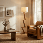 Zigzag Solid Wood Floor Lamp