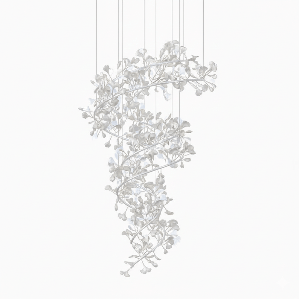 Gingko Spiral Leaf Chandelier