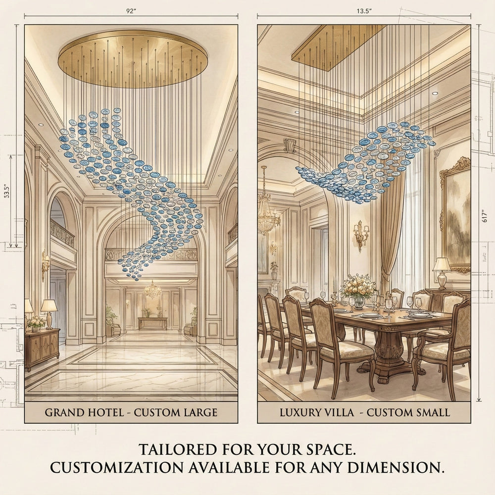 The Flying Surge LED Chandelier | Custom Size &