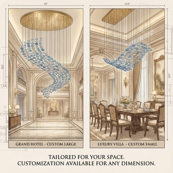 The Flying Surge LED Chandelier | Custom Size &