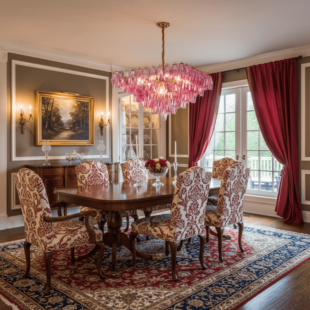 Fuchsia Prism Empire Chandelier