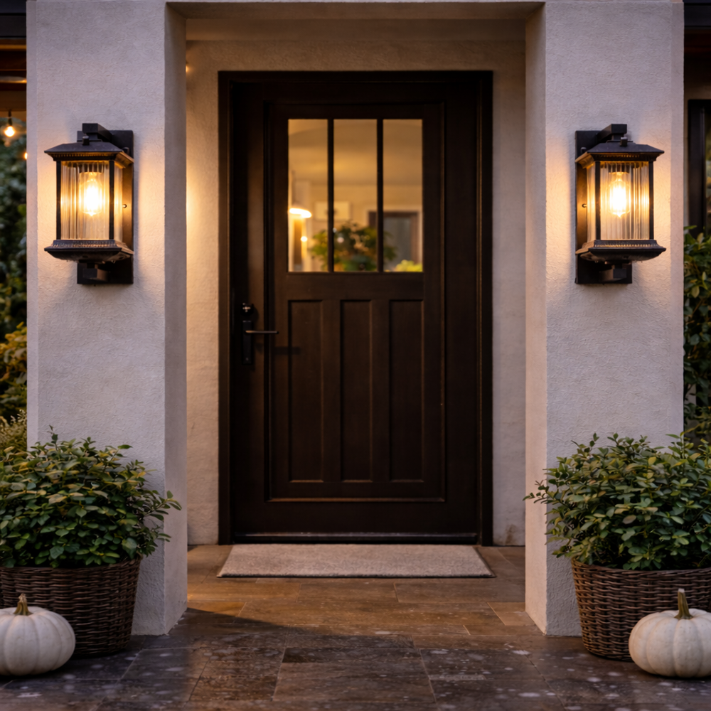 HavenLux Open-Frame Sconce – Modern Luxury LED Architectural Outdoor Wall Light