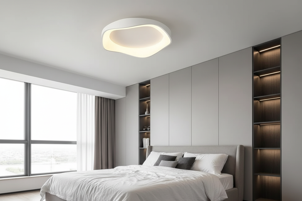 Nova Ceiling Light - White - Contemporary Bedroom